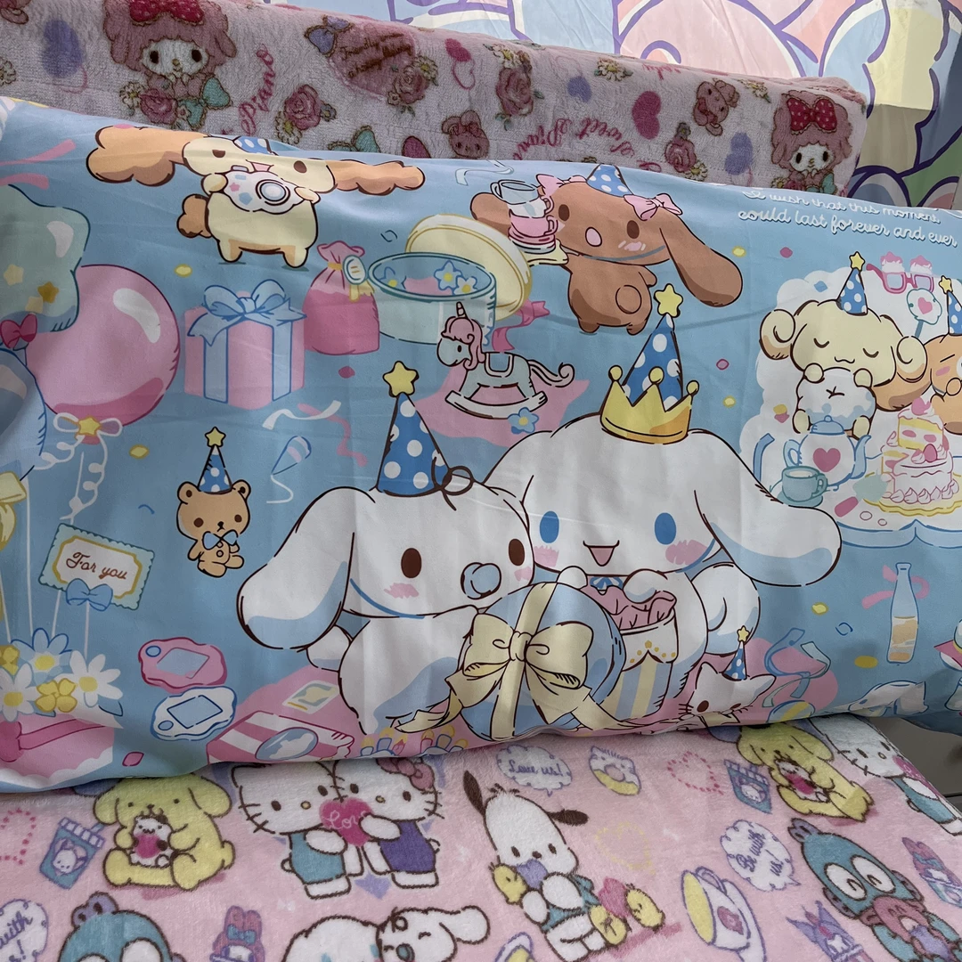 加绒卡通可爱大靠枕多功能睡觉枕头儿童房间床头长方形装饰靠枕皮