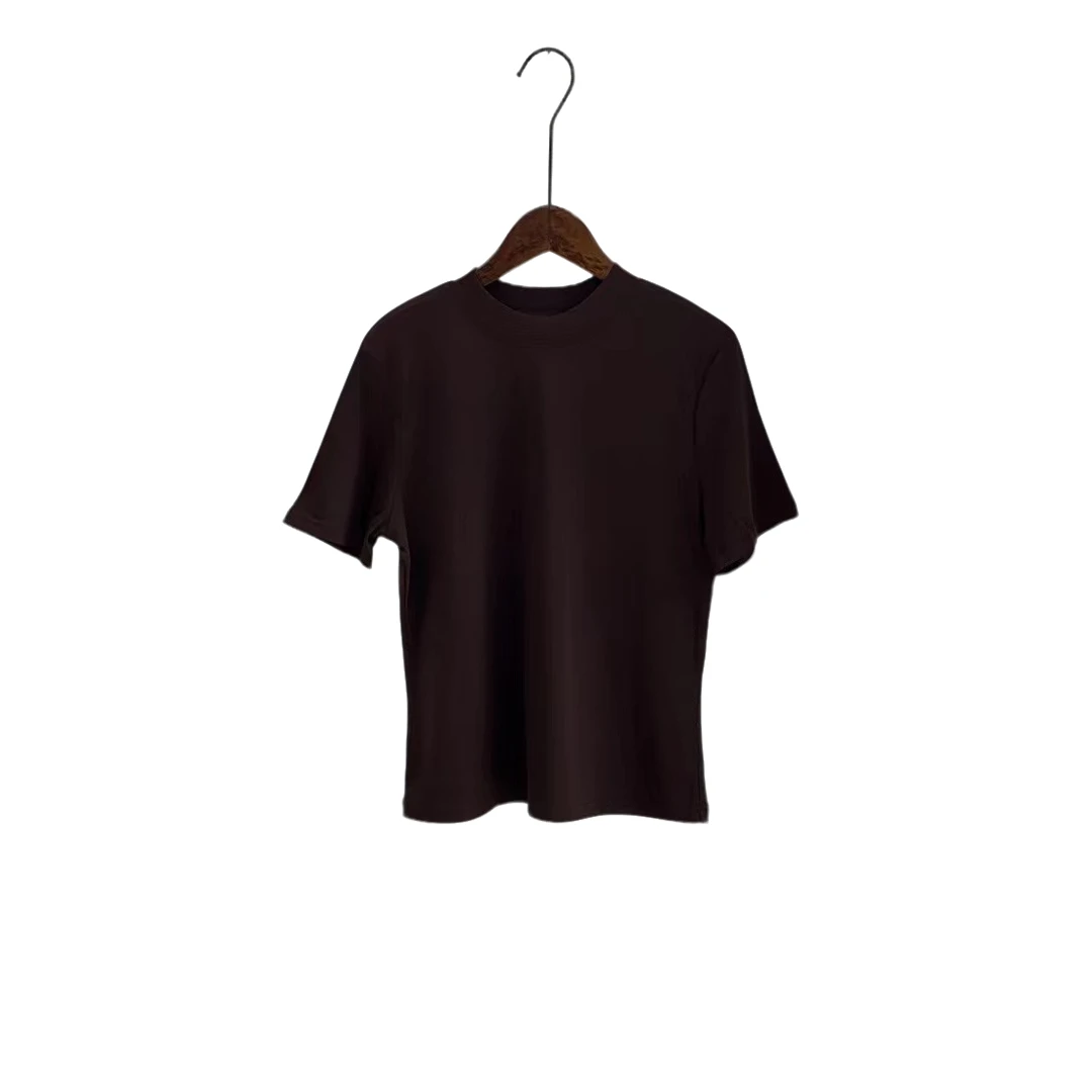 2024时尚休闲百搭设计师修身女士圆领春夏秋T恤