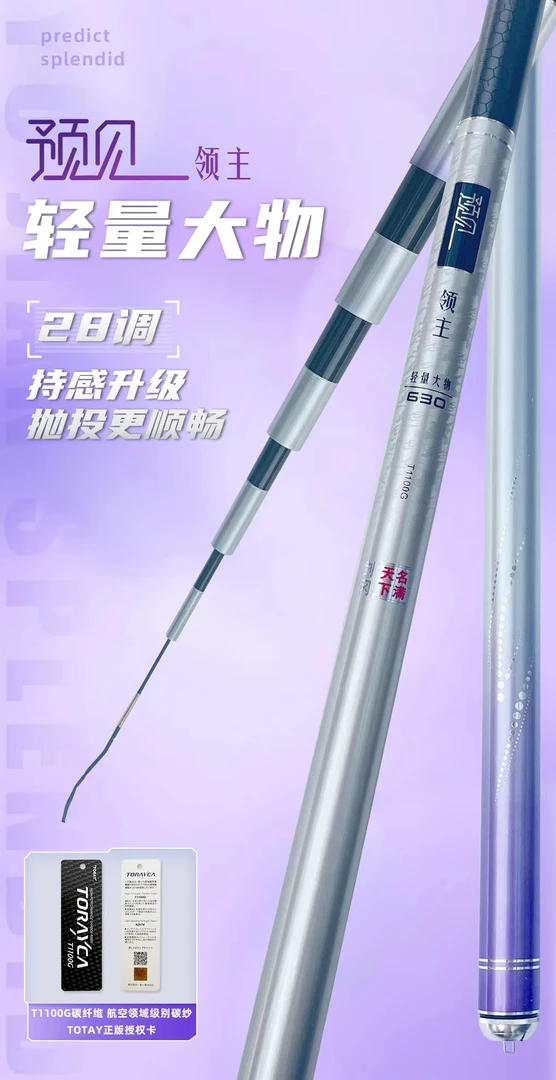 剑冈名满天下 遇见领主大物碳素28硬钓台钓杆