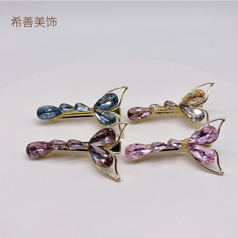 锌合金发饰 新款轻奢鱼尾鸭嘴夹刘海夹边夹发夹高级感发饰头饰女