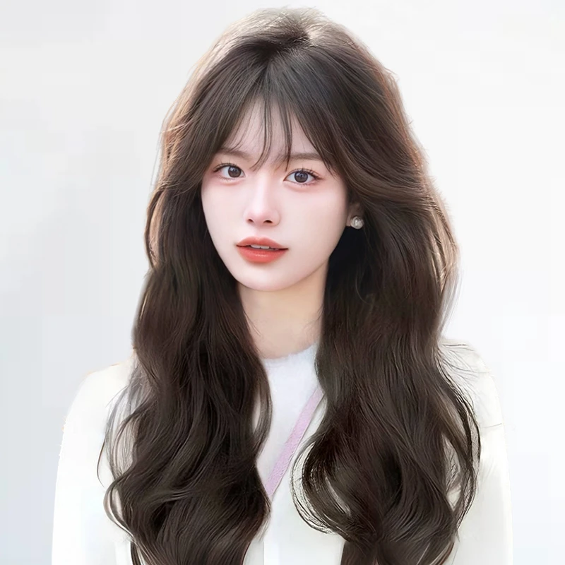 【空气刘海】大波浪假发女款长发真发全真人发递针全头套