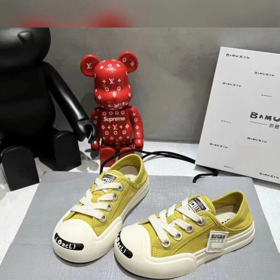 夏季新款时尚简约气质洋气丑萌前字母圆头舒适百搭休闲鞋1001-F3