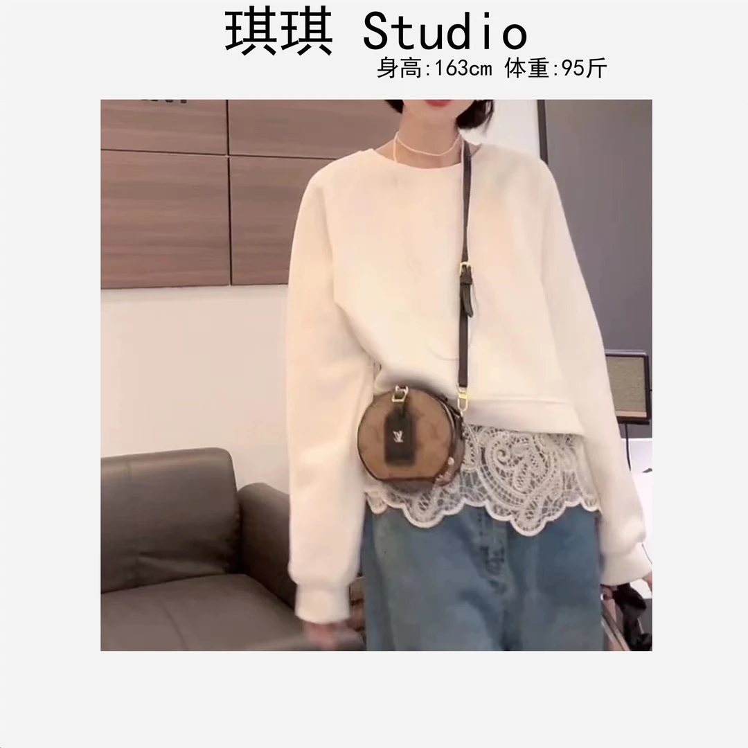 秋季新款潮流气质时尚纯色简约圆领减龄显瘦休闲百搭卫衣960-C