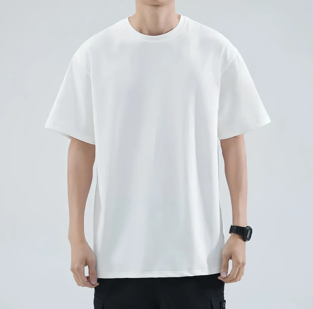 《270克》夏季重磅索罗娜男款透气圆领潮流宽松男士T恤