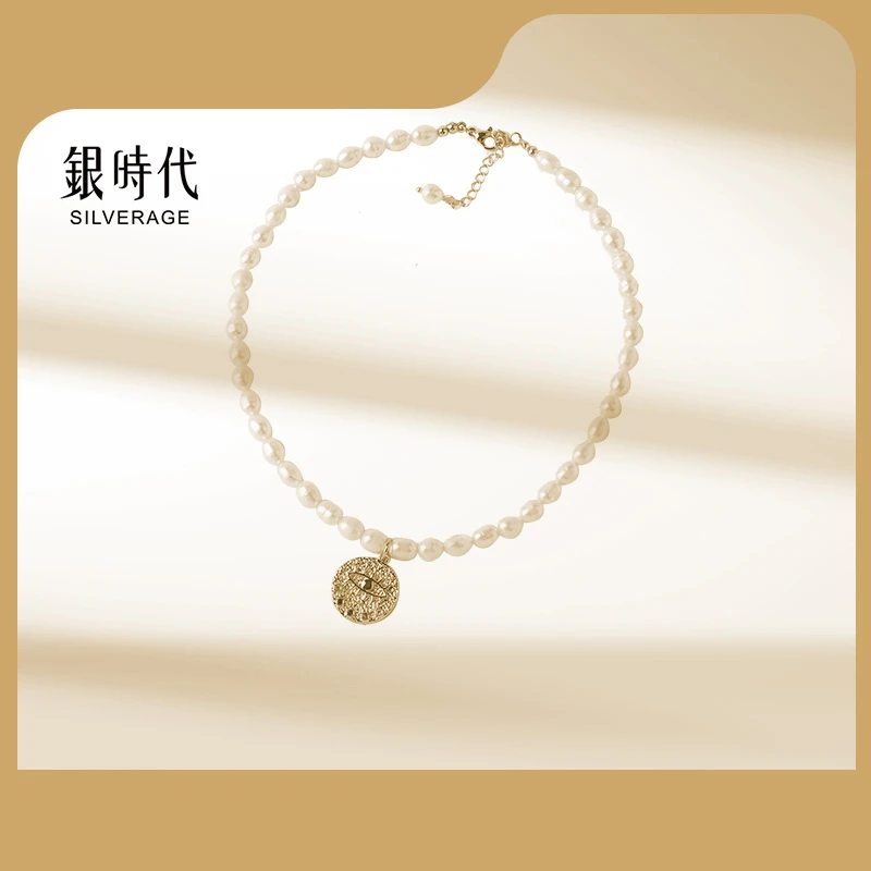 银时代淡水珍珠恶魔之眼项链