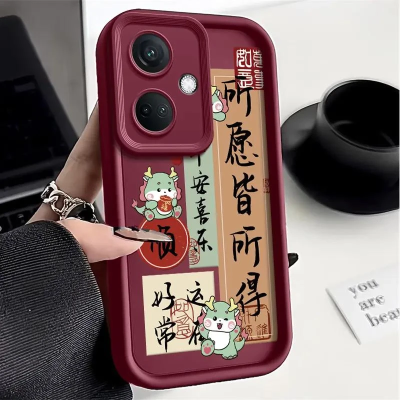 所愿皆所得oppoa2m手机壳全包高级感硅胶新款卡通文字女防摔软壳
