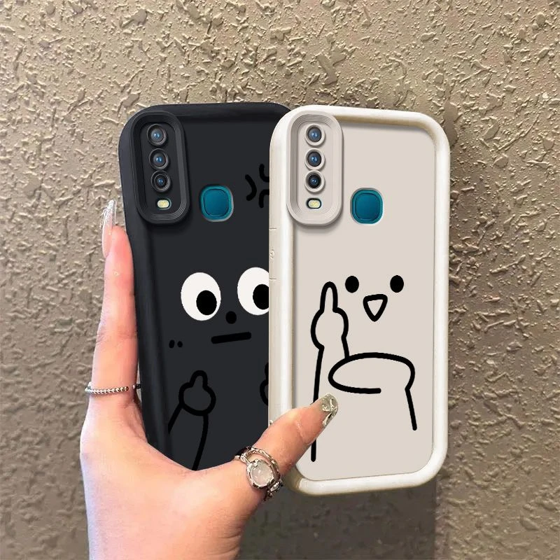 生气鄙视适用vivoY3手机壳创意Y3S搞怪Y5S情侣Y7S全包防摔保护套