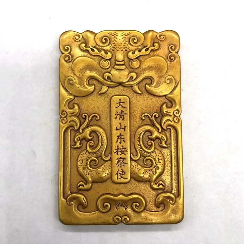 古玩仿古收藏复古令牌创意令牌腰牌工艺品摆件挂件雕刻摆设手把件