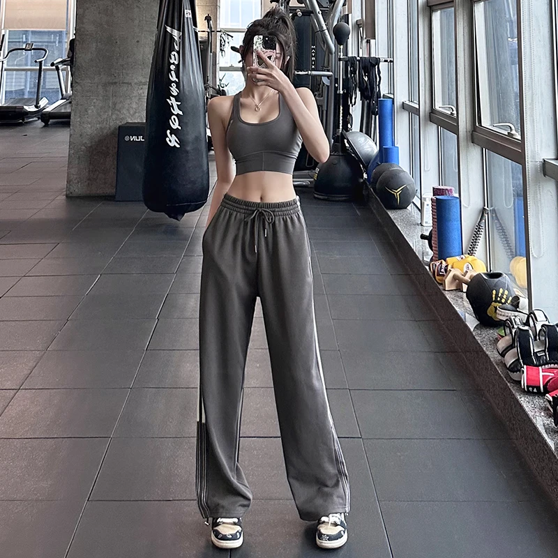 TEETKE宽松束脚运动长裤网红显瘦健身裤秋冬休闲瑜伽裤女新束脚裤