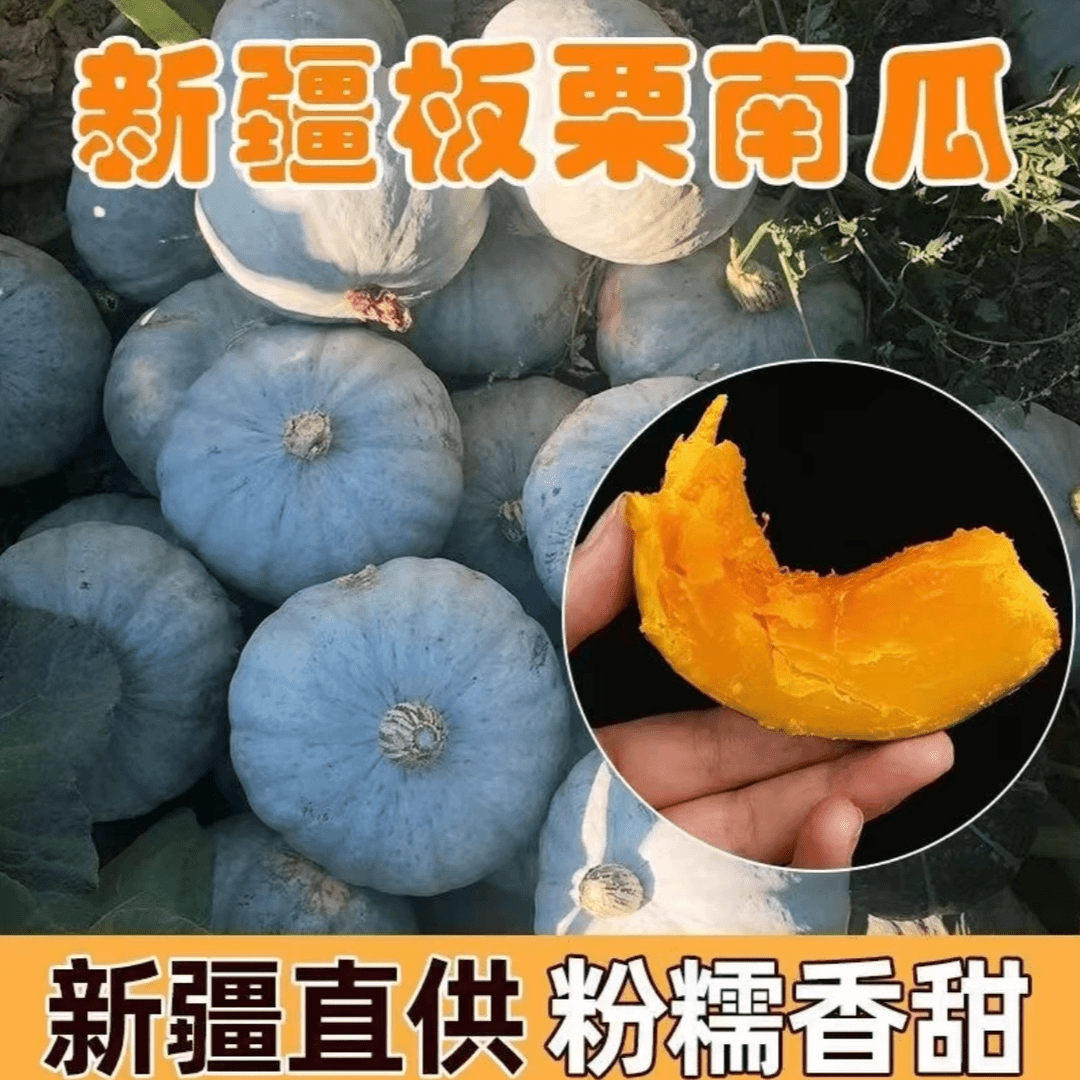 【银板栗南瓜家庭装5-6斤2-3个】沙漠种植鲜瓜农家老南瓜