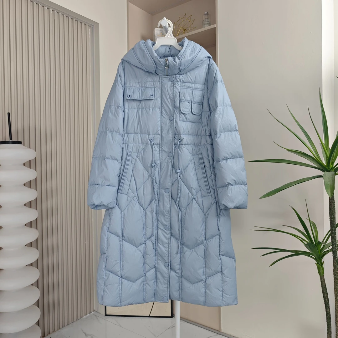 【Y65412】新款时尚中长款休闲显白羽绒服