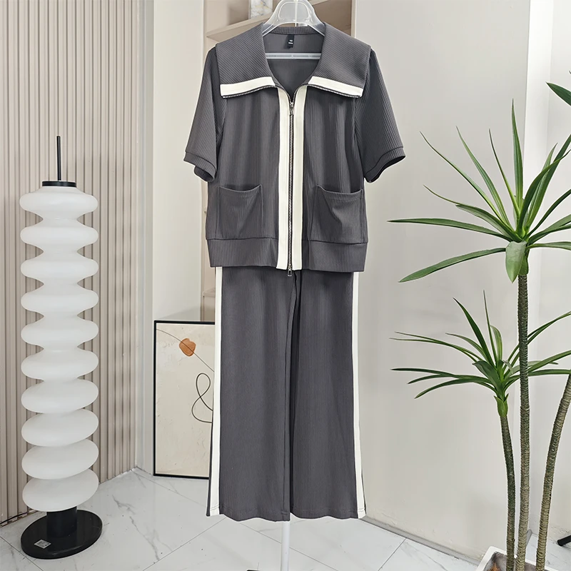 【J028】时尚百搭休闲2025时尚百搭夏季2件套装时尚洋气宽松简约