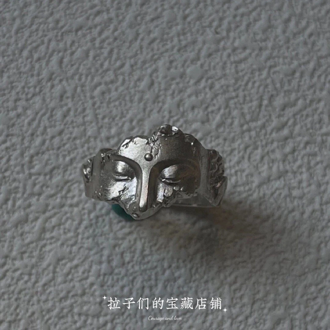 铜合金戒指 造相系列残面药师佛民族风藏式高级戒指小众ins指环