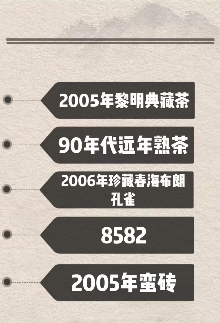 小唐茶业普洱茶5款茶样链接
