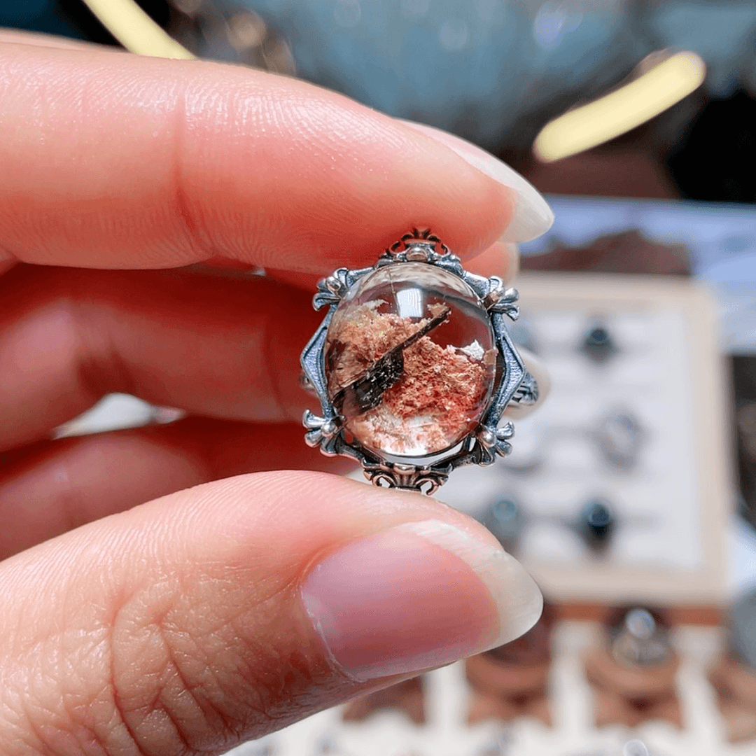 【闪购商品】水晶戒指银S925镶嵌白****兔