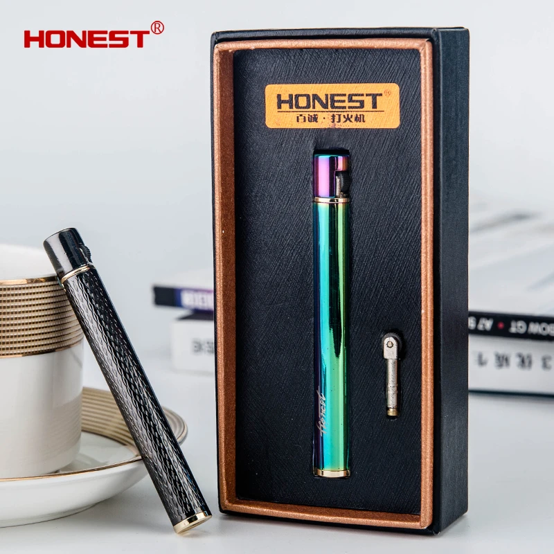 HONEST/百诚正品原装防风充气打火机 网红初见纤巧袖珍迷你打火机
