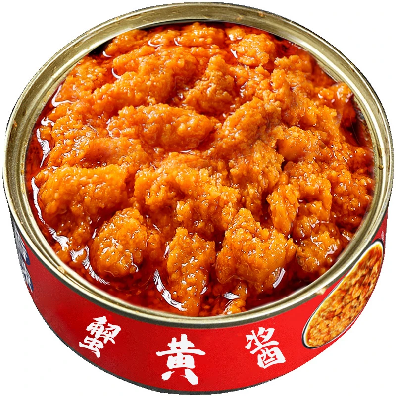 蟹黄酱拌面拌饭酱即食海鲜罐头秃黄油新鲜螃蟹肉蟹膏蟹糊蟹酱零食