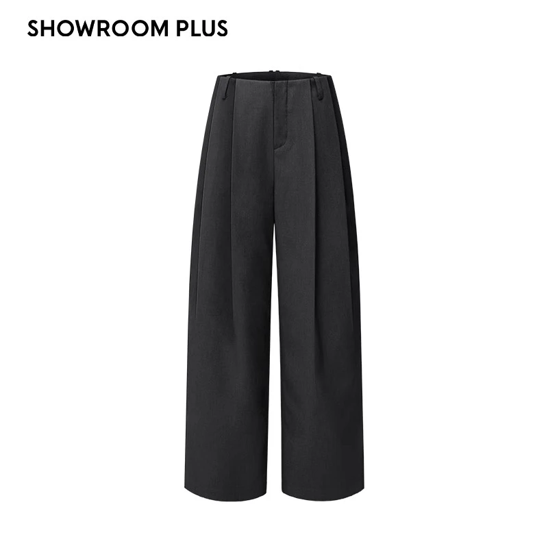 SHOWROOMPLUS 爆款通勤百搭休闲长裤垂感显瘦西装阔腿裤女