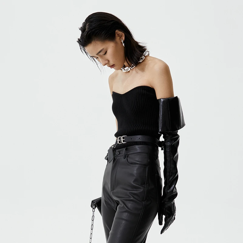 SHOWROOMPLUS 紧身针织抹胸上衣打底背心外穿裹胸打底衫内搭女潮