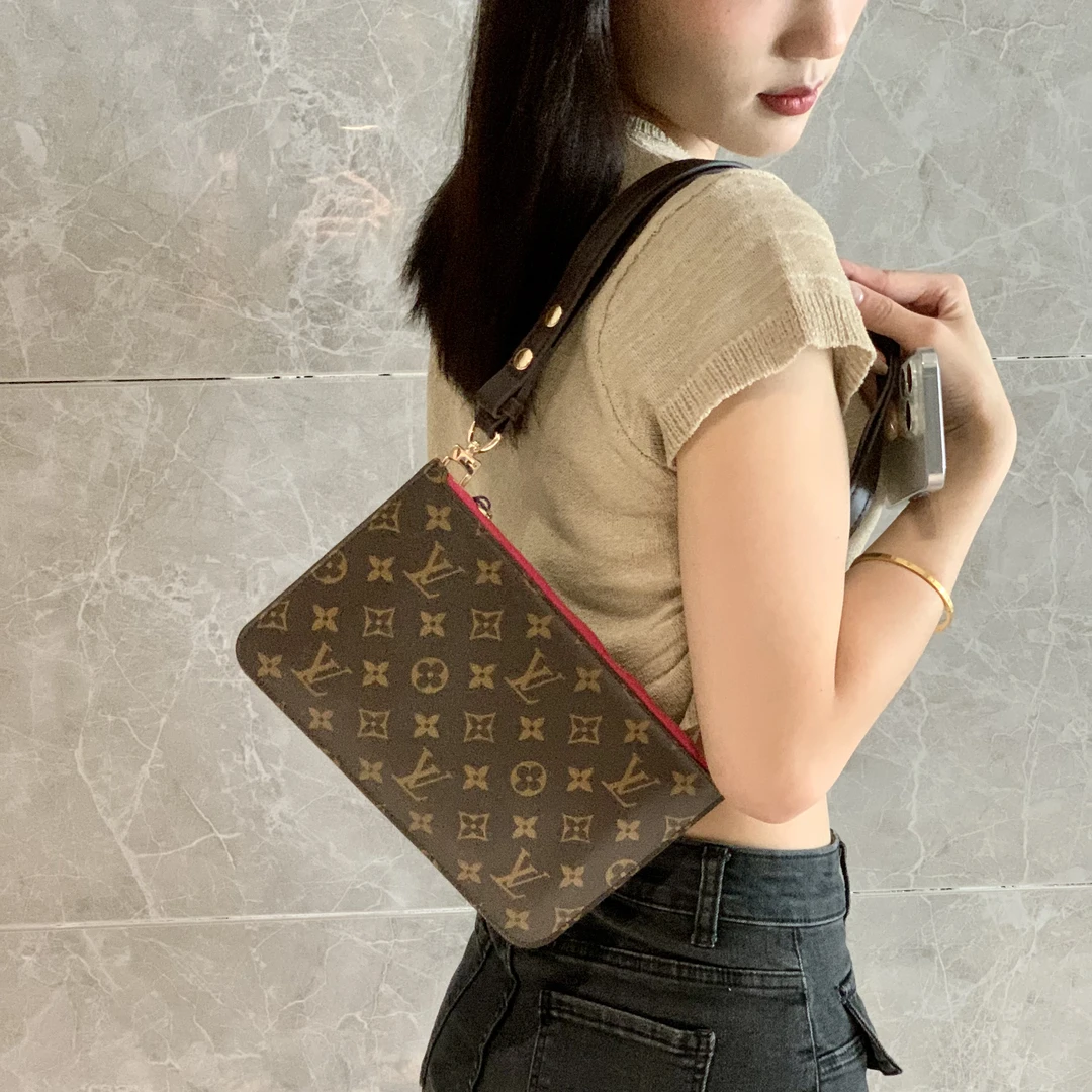 95新 LouisVuitton/路易威登 lv 老花斜挎包子包