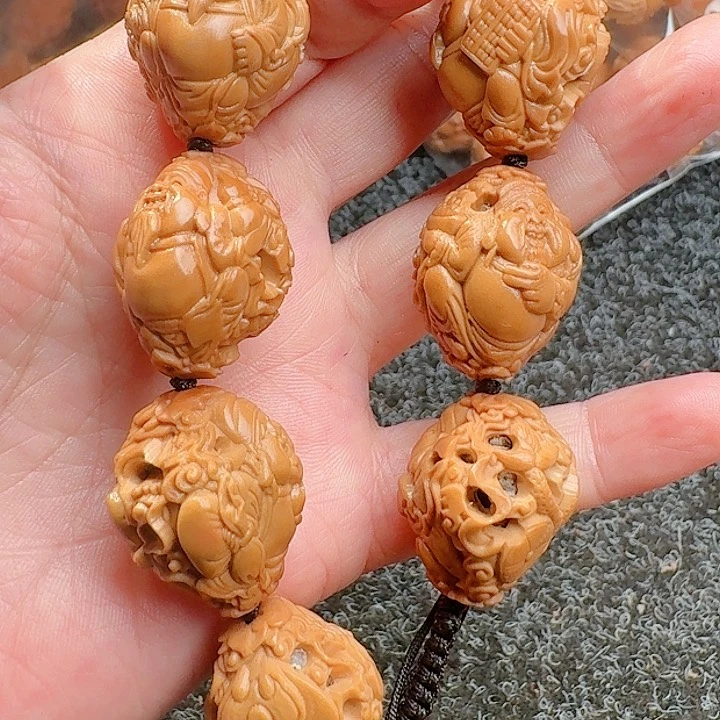 橄榄核手串橄榄镂空财神