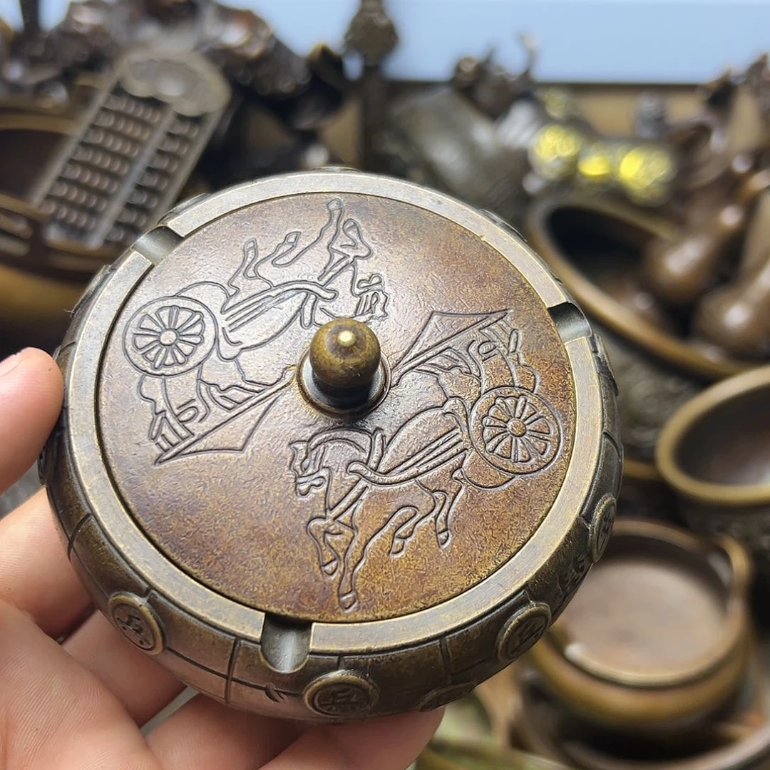 聚宝盆铜盆铜炉风水摆件