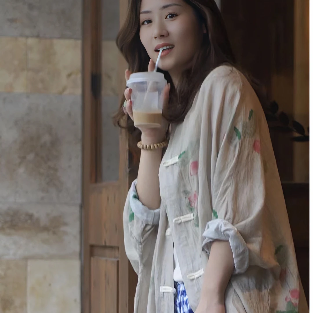 【荷花】拾梦社定制中国风外套禅意茶服防晒衫上衣中式提花夏季女
