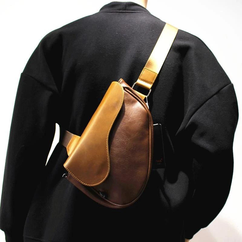 threebox潮牌胸包男休闲日系单肩包小众背包斜挎包潮流男士手机包