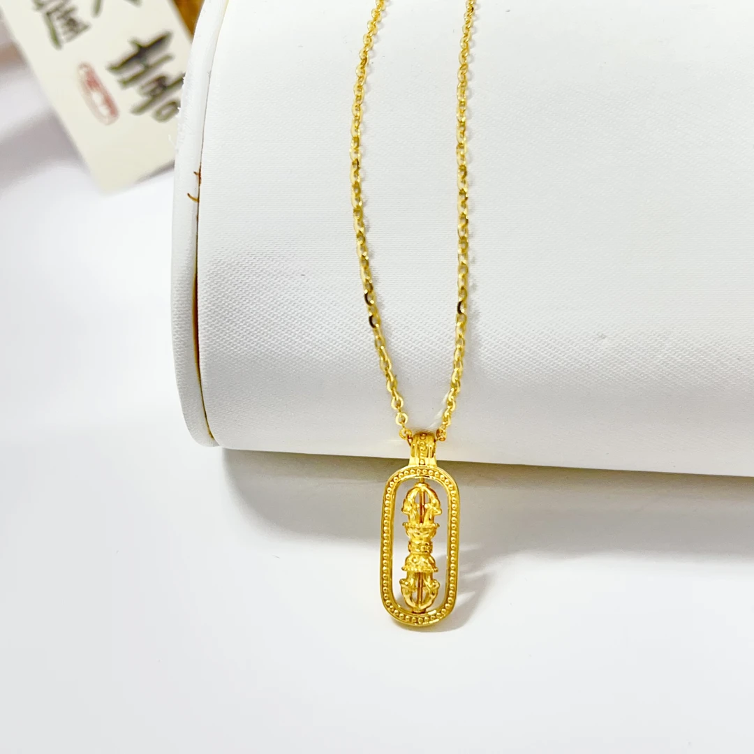 金刚杵套链足金999黄金5G工艺-1