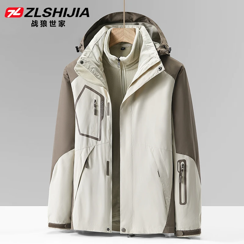 Z·L·SHIJIA/战狼世家冲锋衣男女三合一可拆卸两件套秋冬季防寒服