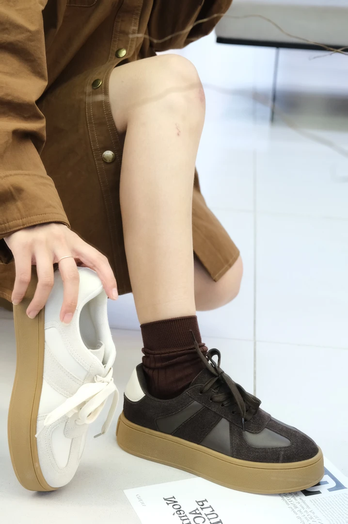 chalan休闲时尚百搭舒适厚底德迅板鞋B1242Q034