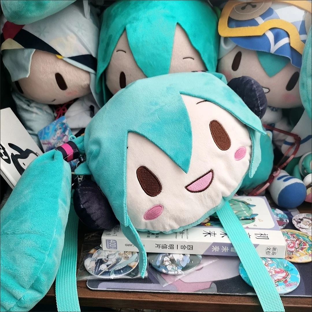卡通动漫初音fufu单肩包包可爱软乎乎未来痛包女友生日礼物二次元