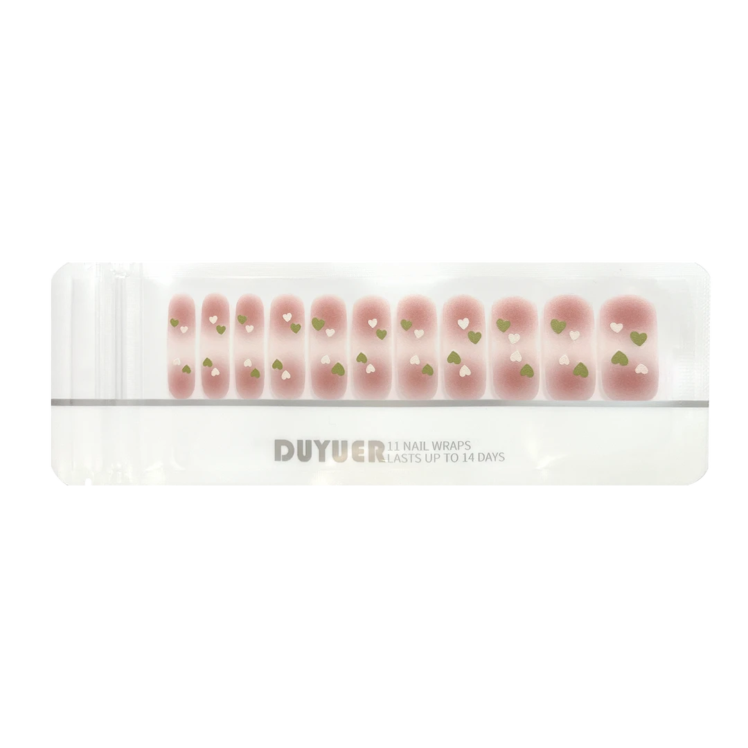 【J344】22指晶体美甲贴纸轻薄服帖无味防水磨砂甲油胶质感神器夏日