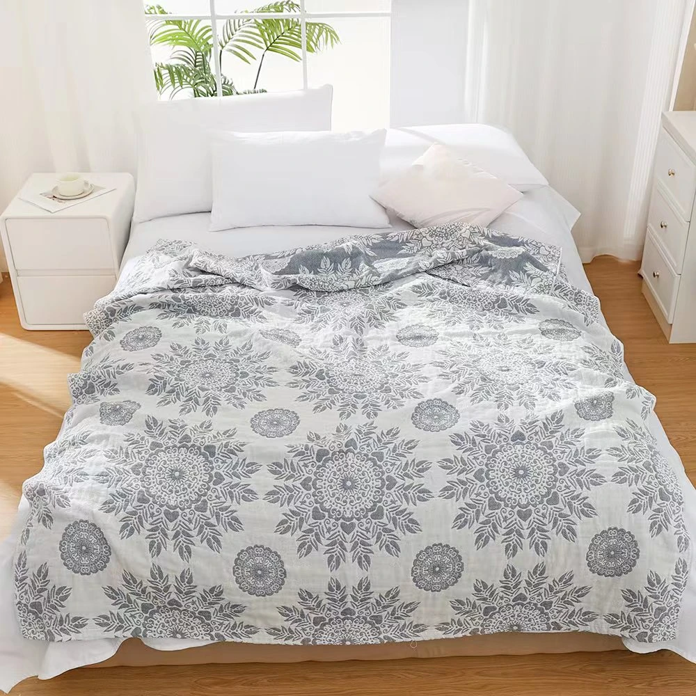 【外贸纱布毯】150*200睡单亲肤柔软可机洗休闲毯沙发巾  花艺