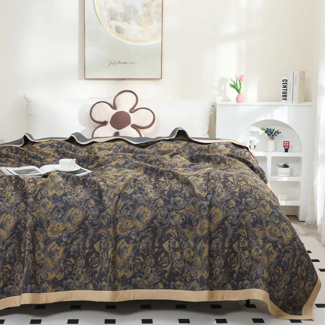 【加大床盖】230*250舒适亲肤纱布四季可用  梵高星空