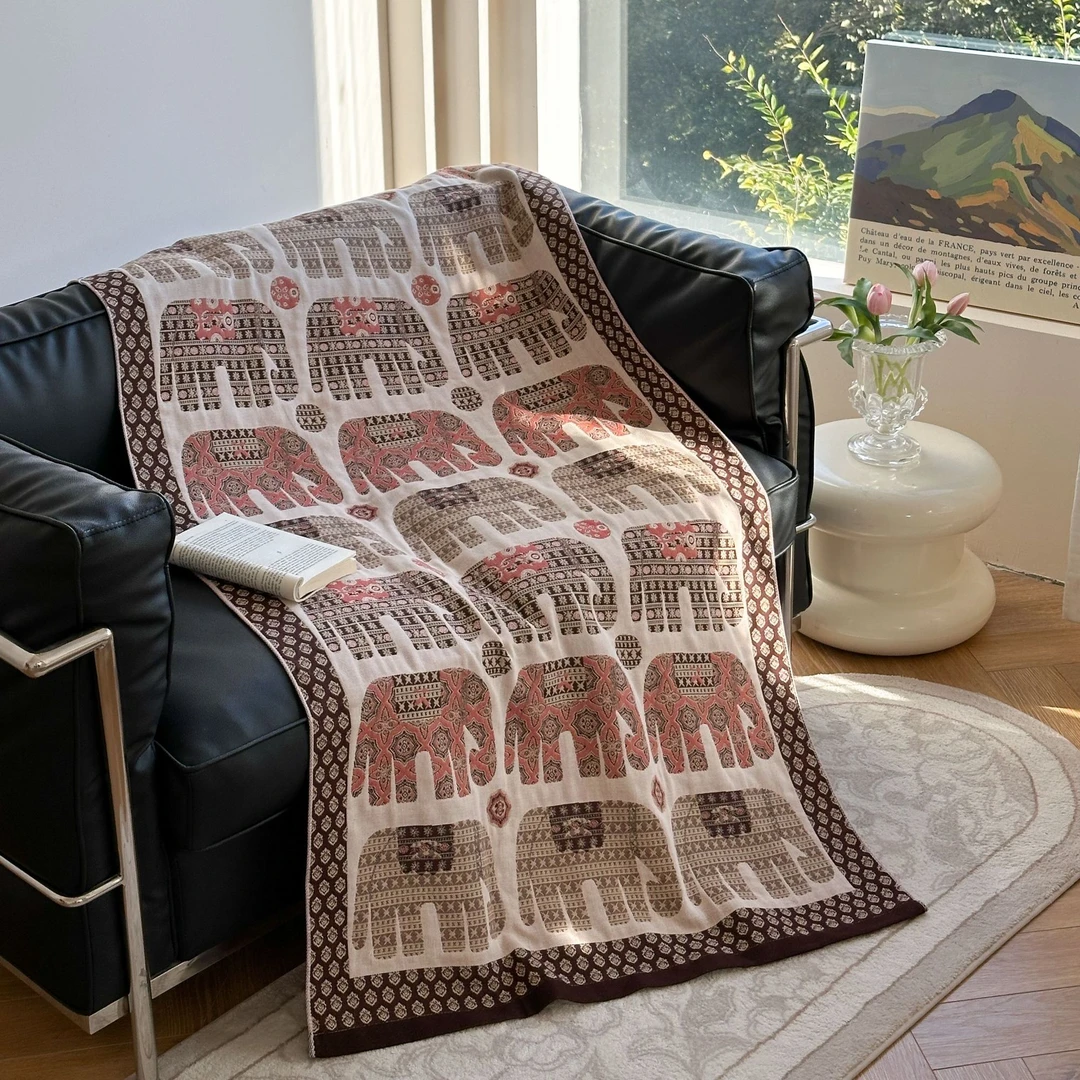 【浴巾】80*160纯棉纱布亲肤家用洗澡裹巾速干柔软 提米象