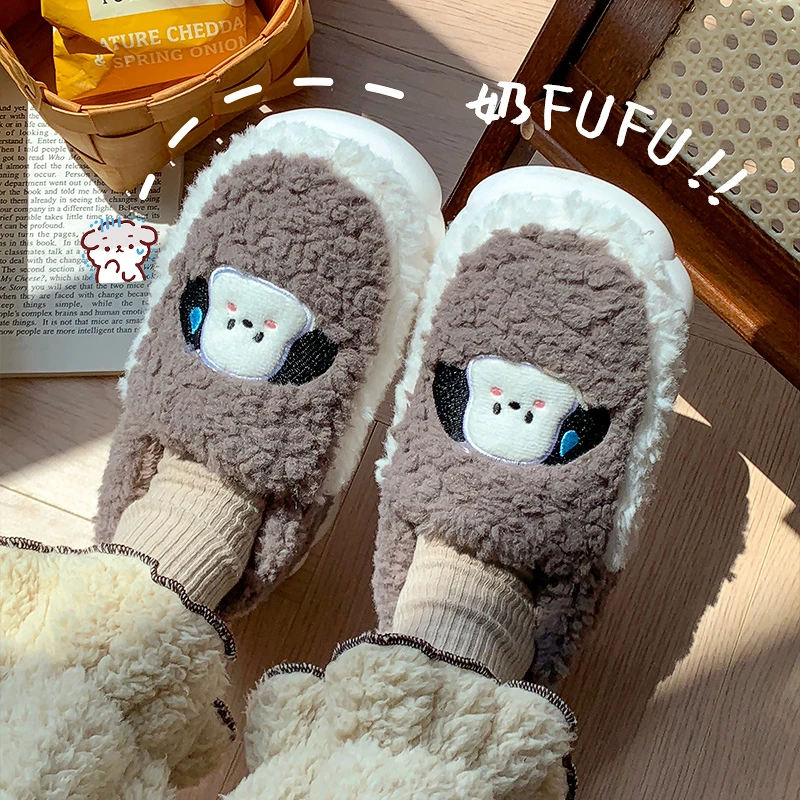 棉拖鞋女士冬天2023新款室内家居月子产后秋冬毛加绒棉鞋冬季女款