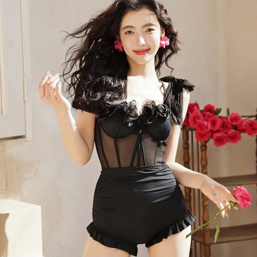 遮肚泳衣女夏高级感2024新款长裙钢托聚拢性