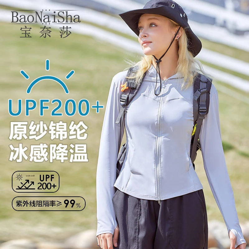 宝奈莎修身显瘦防晒衣女款新款夏季冰丝透气防紫外线防晒服外套