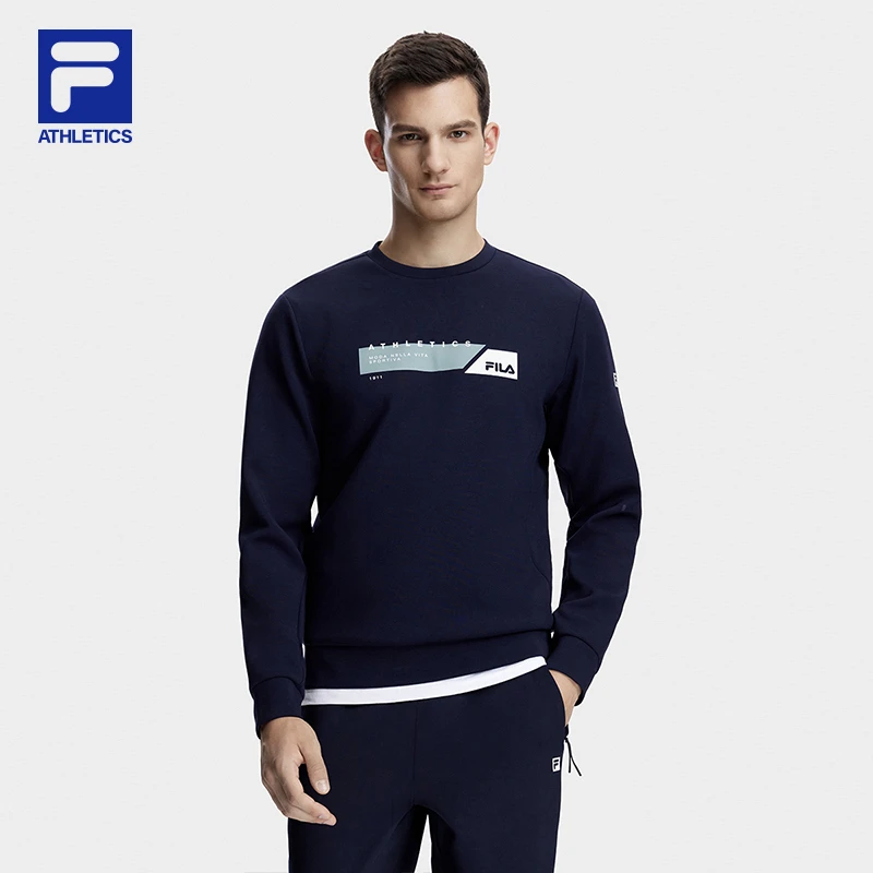 FILA/斐乐男装运动秋冬休闲时尚百搭长袖套头圆领卫衣A11M341203F