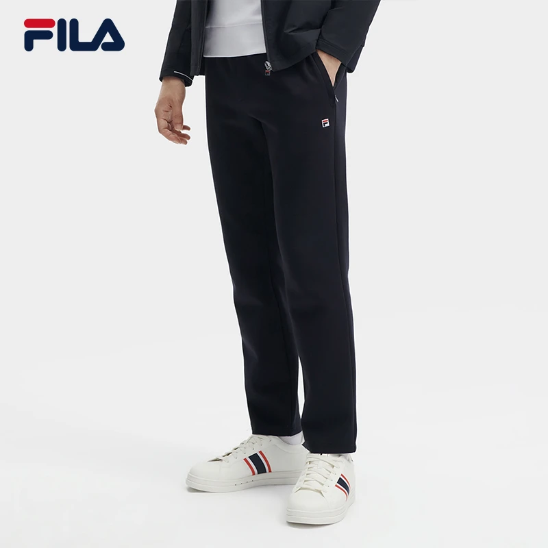 FILA斐乐男装/商务百搭直筒弹力舒适针织秋冬长裤推荐F11M341601F