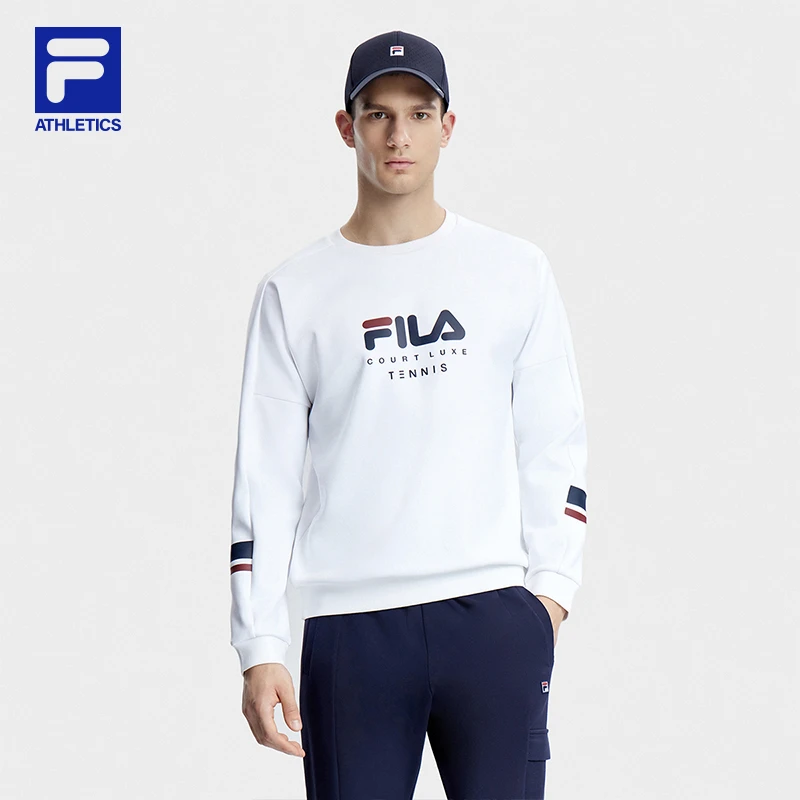 FILA斐乐男装/网球套头卫衣2023秋冬新款休闲舒适上衣A11M333203F