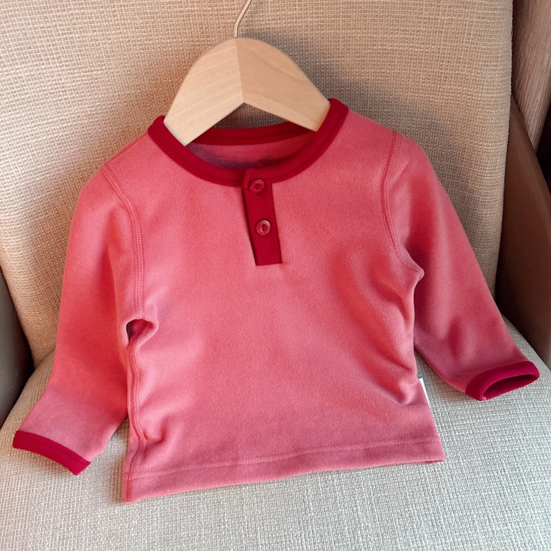 【德绒】婴儿内衣服高领打底衫加厚T恤男童保暖冬装小童宝宝上衣