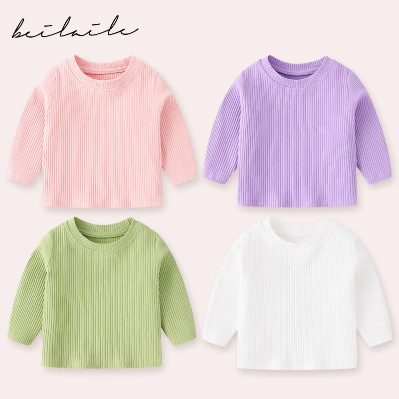 婴儿内衣服春秋打底衫薄款T恤男童长袖0夏季小童女宝宝3上衣春装
