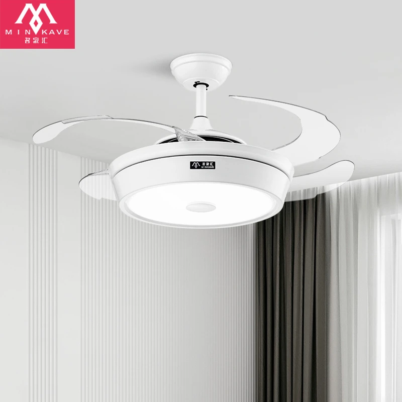 Minkave/名家汇现代简约吊灯吊扇客厅餐厅卧室风扇灯