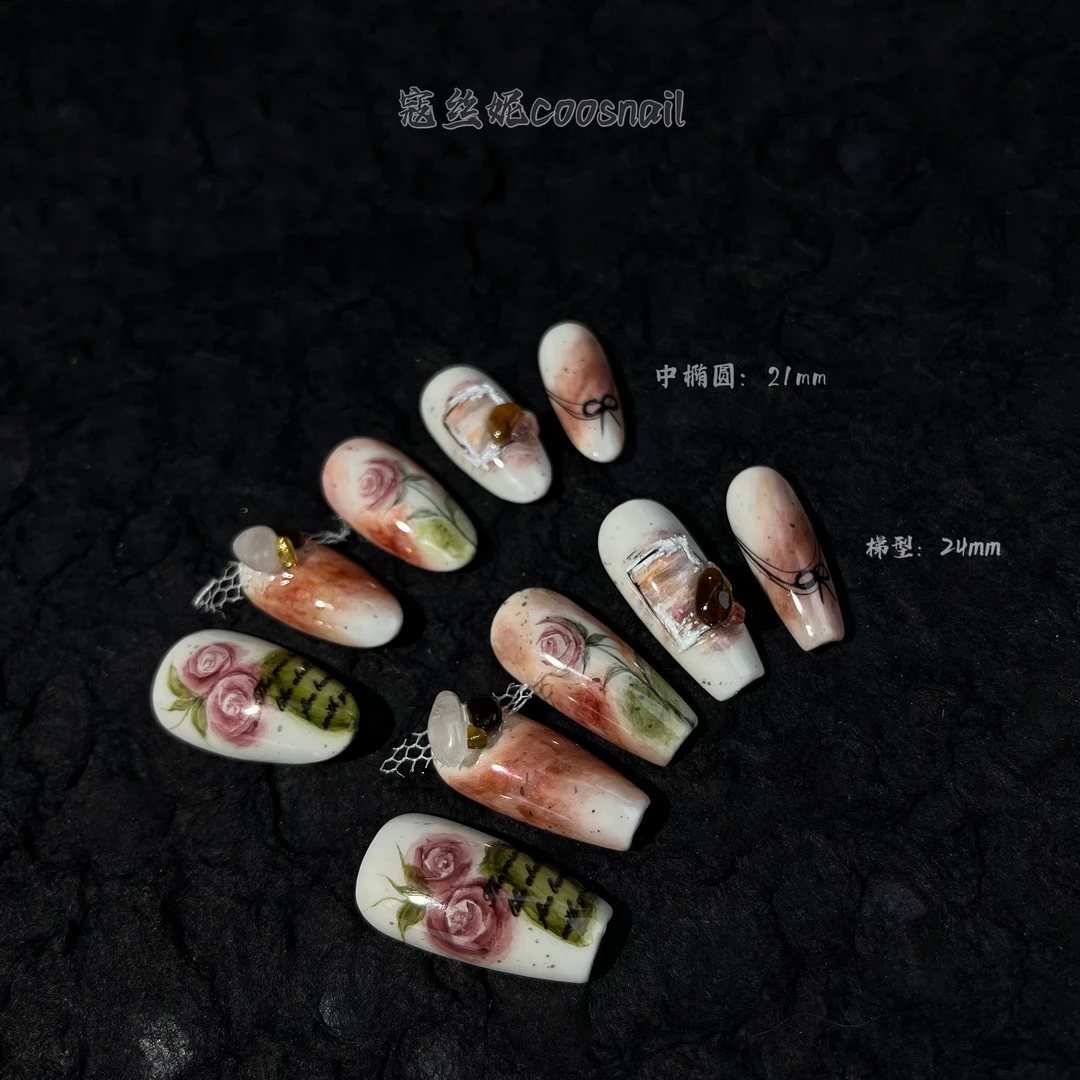 设计师款@【百花亭】寇丝妮 纯手工穿戴式美甲