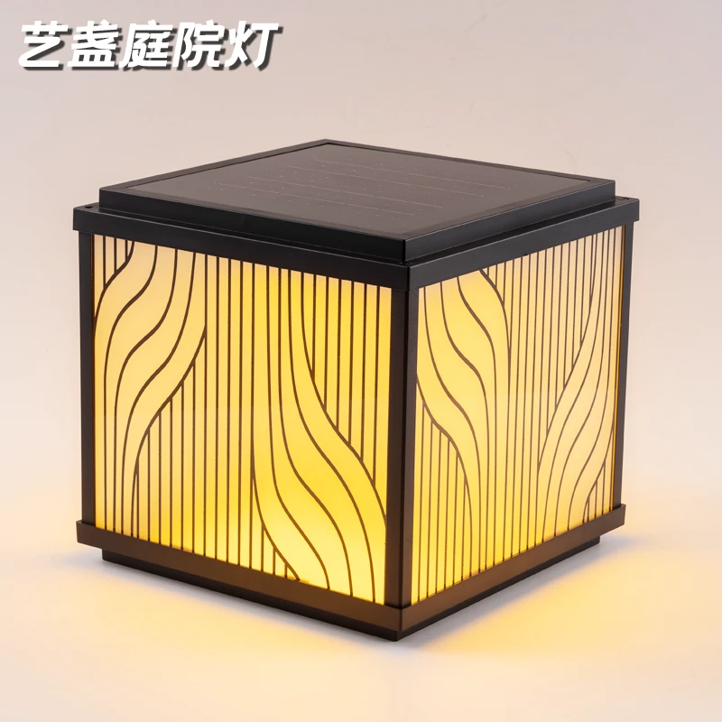 太阳能庭院灯大门灯中式别墅大门两边门柱等户外防水护栏灯柱头灯