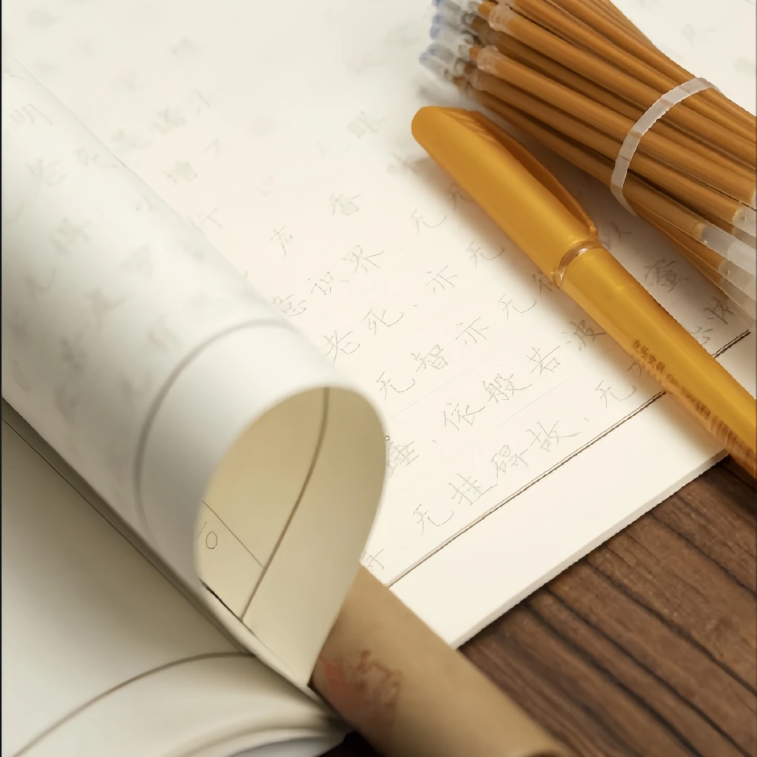 【 心】横版描金临摹字帖 中华传统文化经典 配1笔10笔芯 简体
