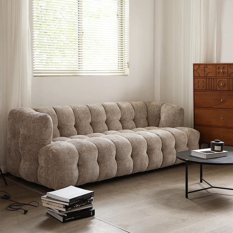 树吱北欧表情布艺沙发荷兰AS设计法式复古棉花糖布艺沙发三四人位