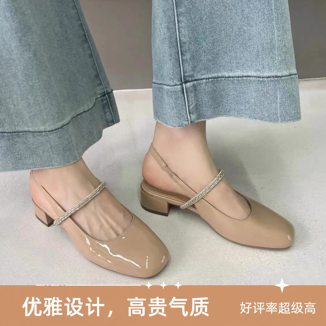 [ZOORTTAR]春秋新款粗跟时尚精致通勤前包后空简约配裙女鞋883510